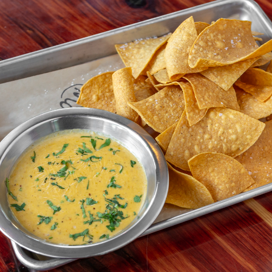Green Chili Queso & House Fried Chips