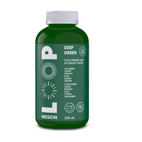 Deep Green, LOOP Mission Juice, 12 oz.