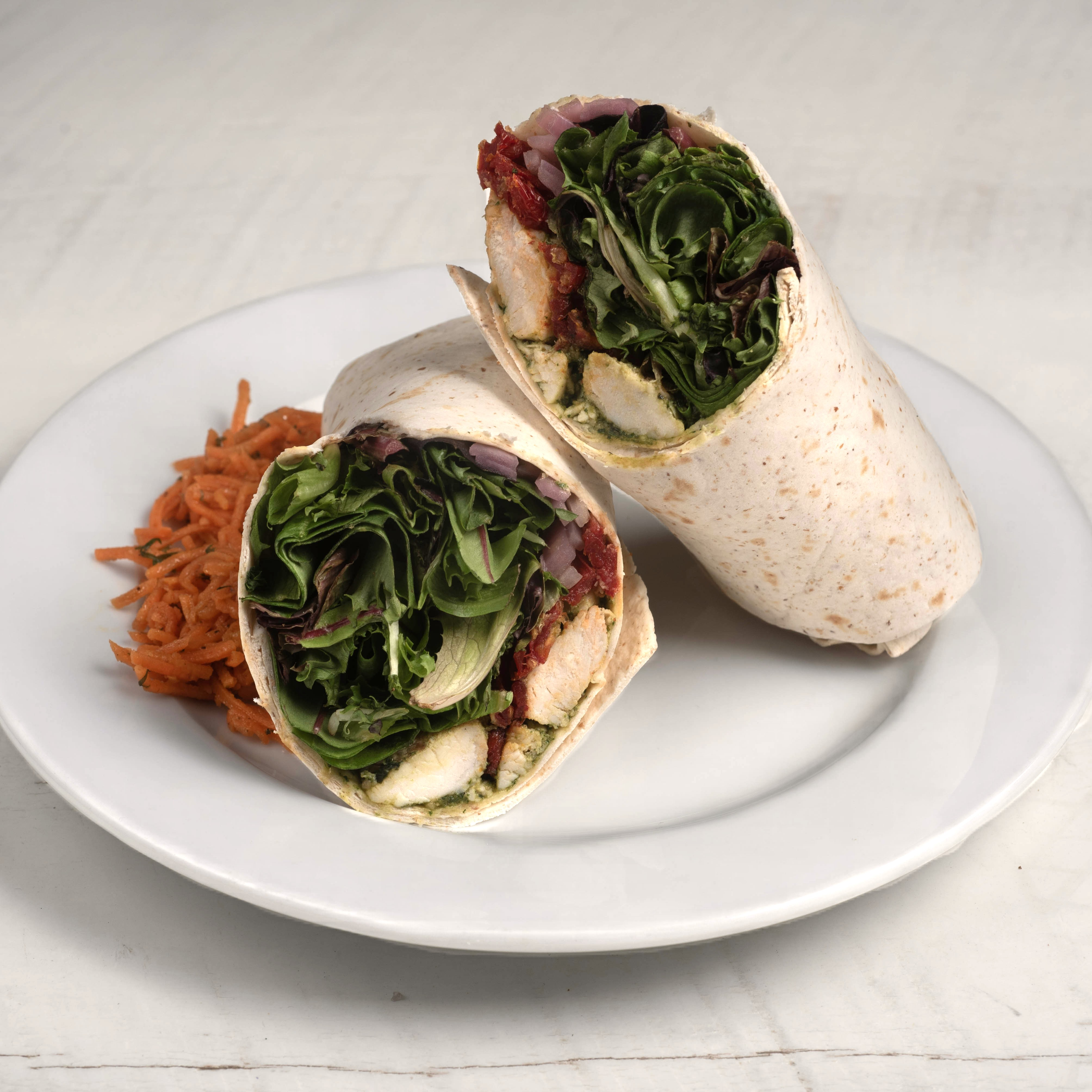 Rooted Chicken Pesto Wrap