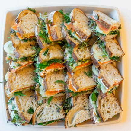 SMOKED SALMON AND CUCUMBER SANDWICH