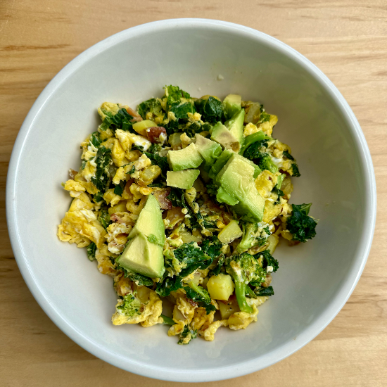 Green Eggs Scramble