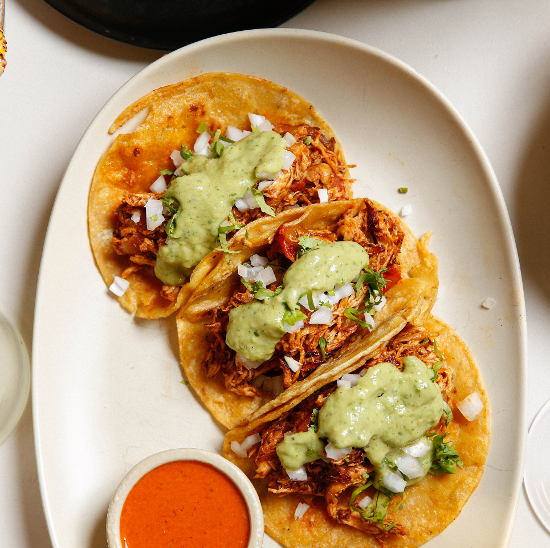 Chicken Tinga Taco Platter