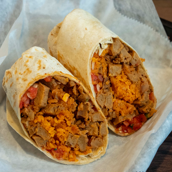 Vegan Seitan Burrito