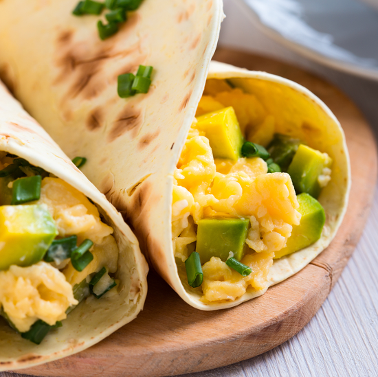 Egg Cheese and Avocado wrap