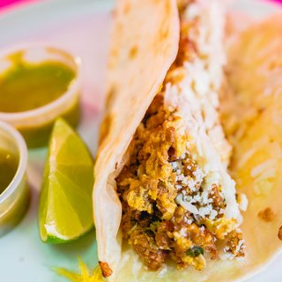 Chorizo, Egg & Cheese Breakfast Tacos
