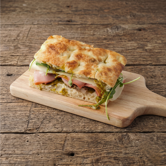 Mortadella e Provolone Focaccia