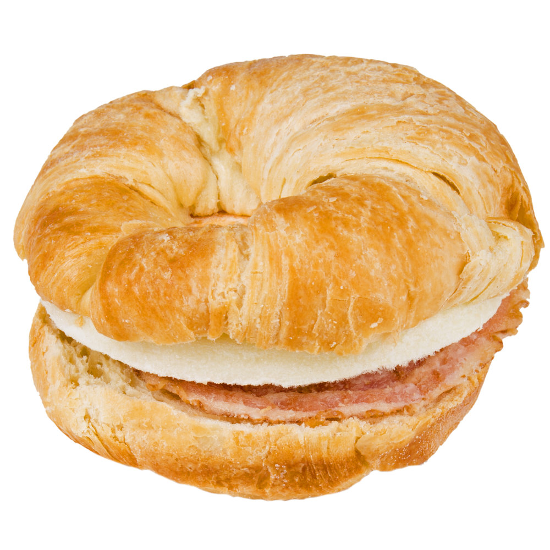 Smart Bacon (Plant-Based) and Egg Croissant
