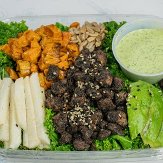 Meatless Kale Q Salad