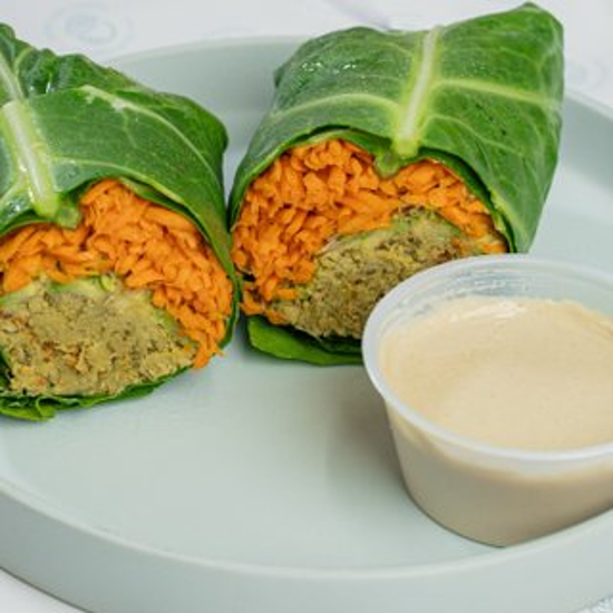 Collard Falafel Wrap