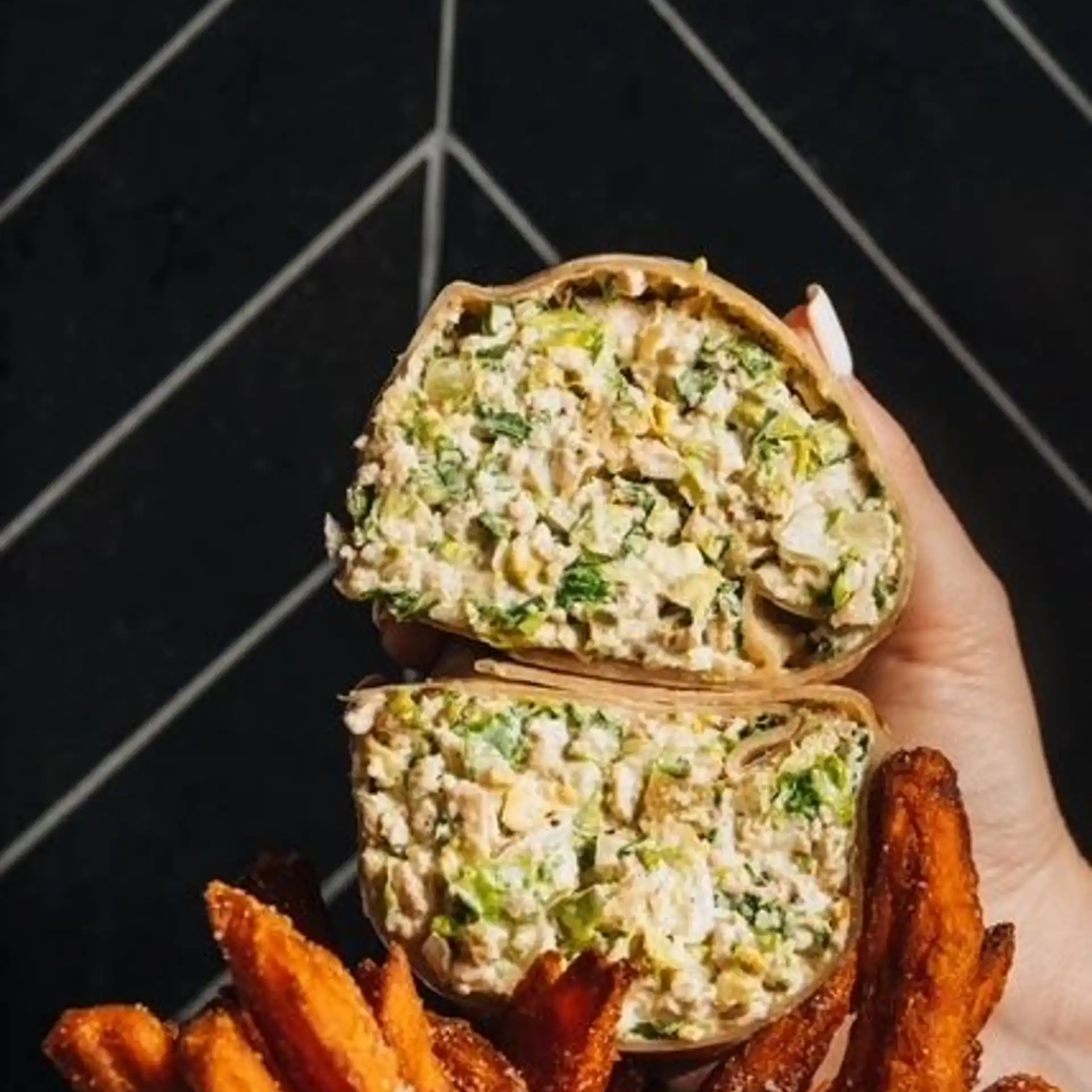 Chopped Chicken Caesar Wrap