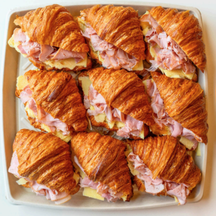 PROSCIUTTO DI PARMA AND CHEDDAR ON BUTTER CROISSANTS