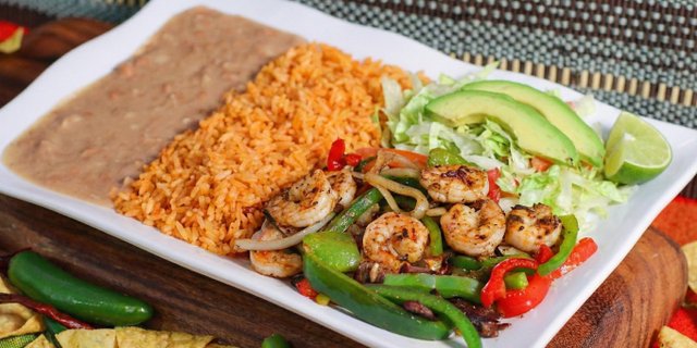 Shrimp Fajitas Plate